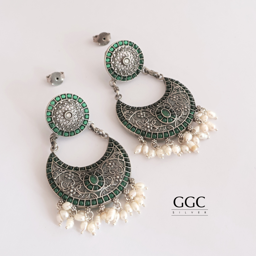 Floral Kemp Chand Earring