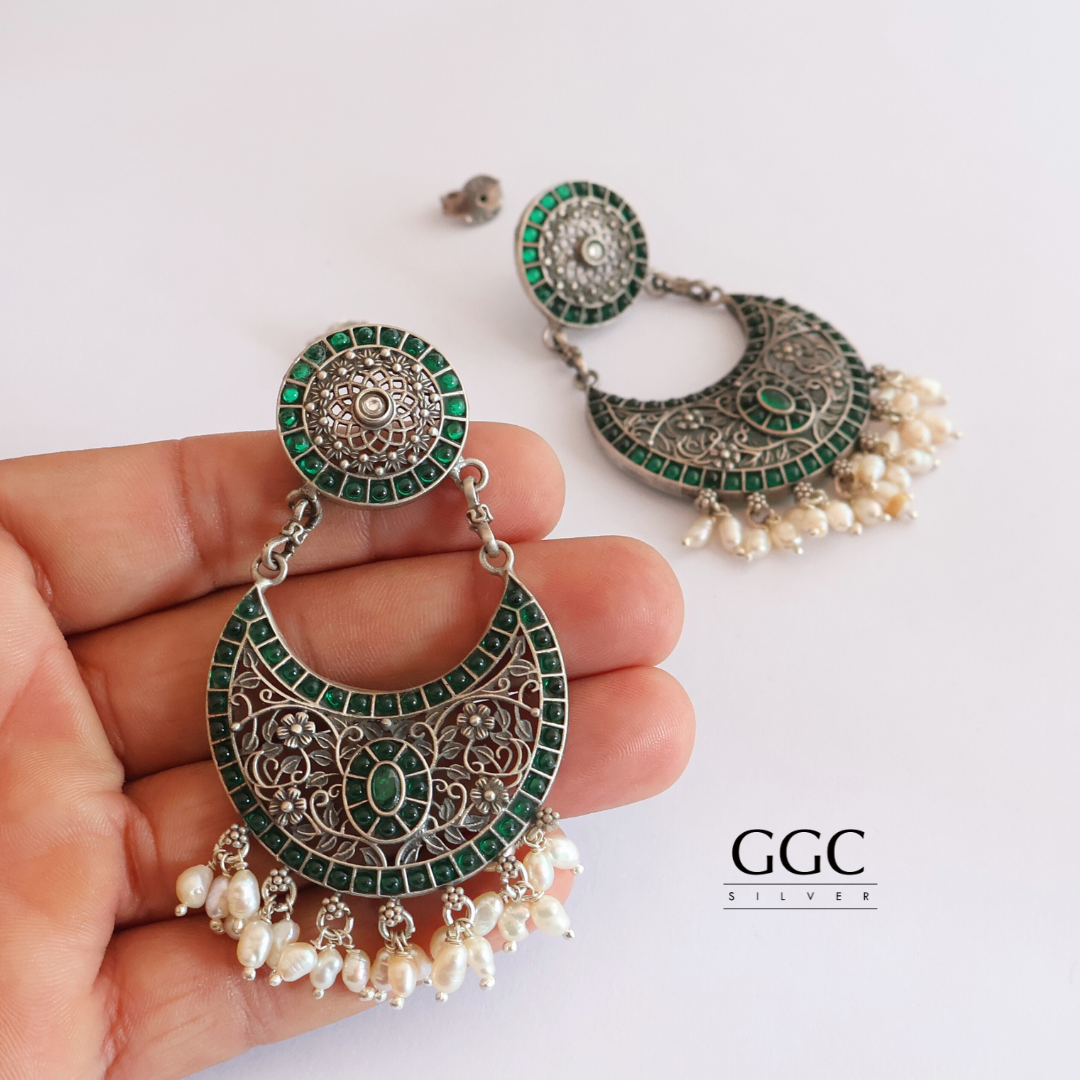 Floral Kemp Chand Earring