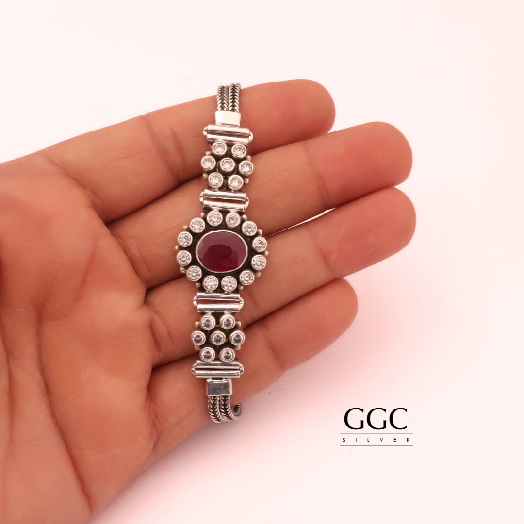 Zircon Silver Bracelet