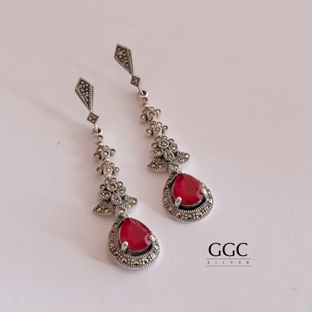 Marcasite Long Earrings