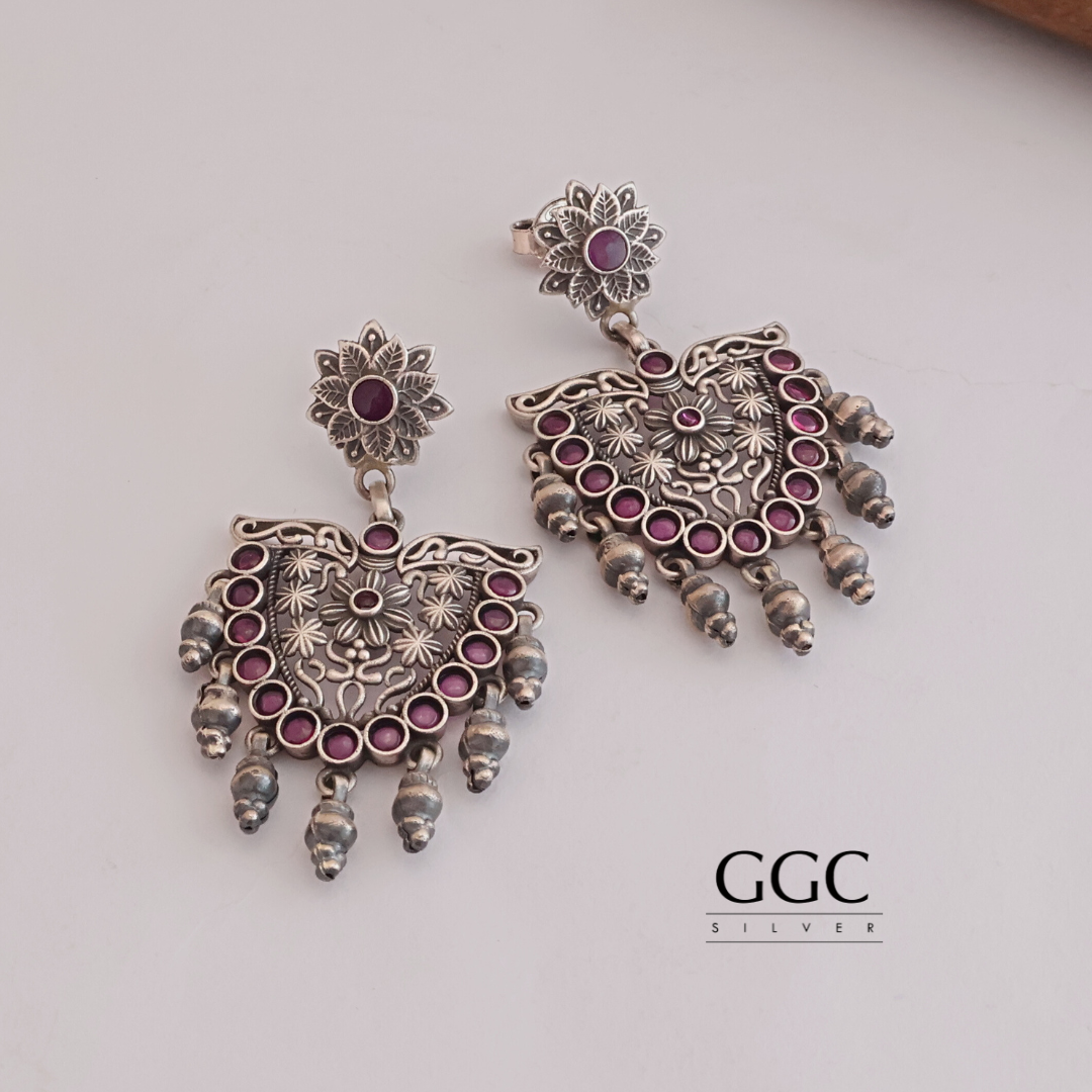 Floral Stone Earrings