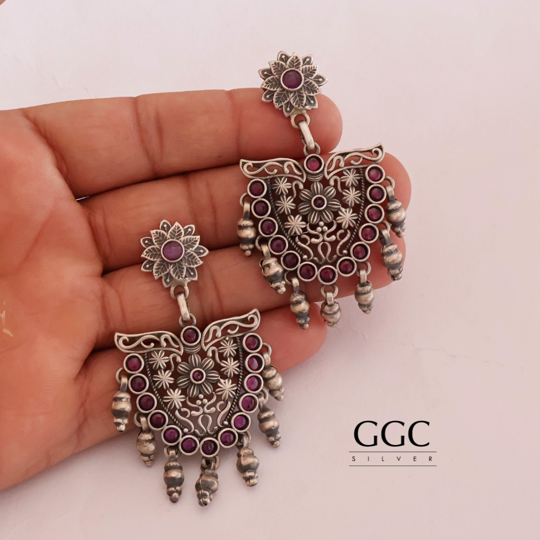 Floral Stone Earrings