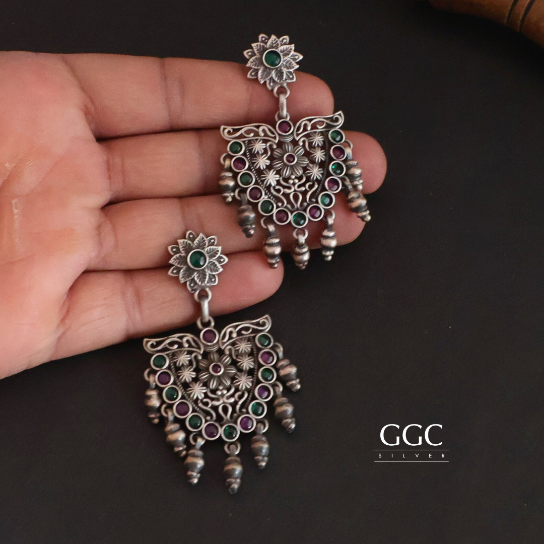 Floral Multi Stone Earring