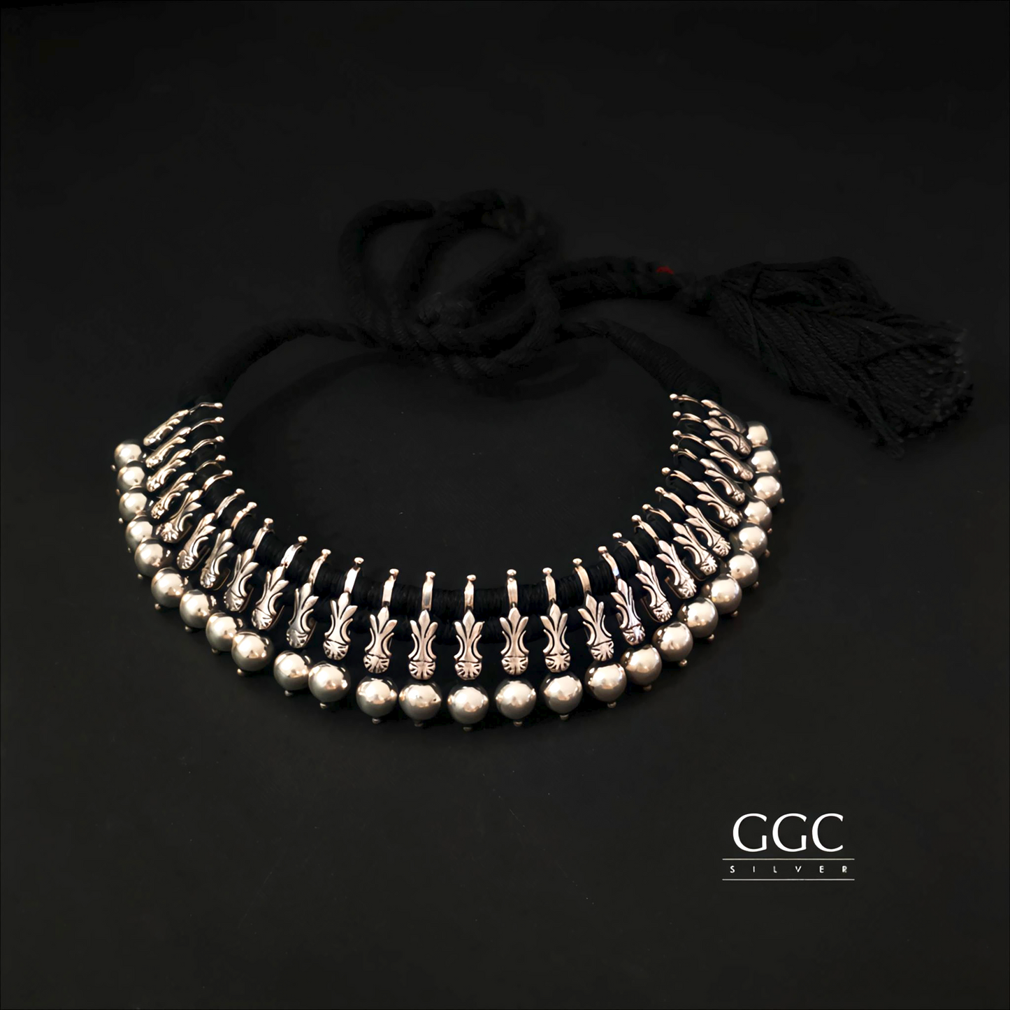 Silver Beads Choker