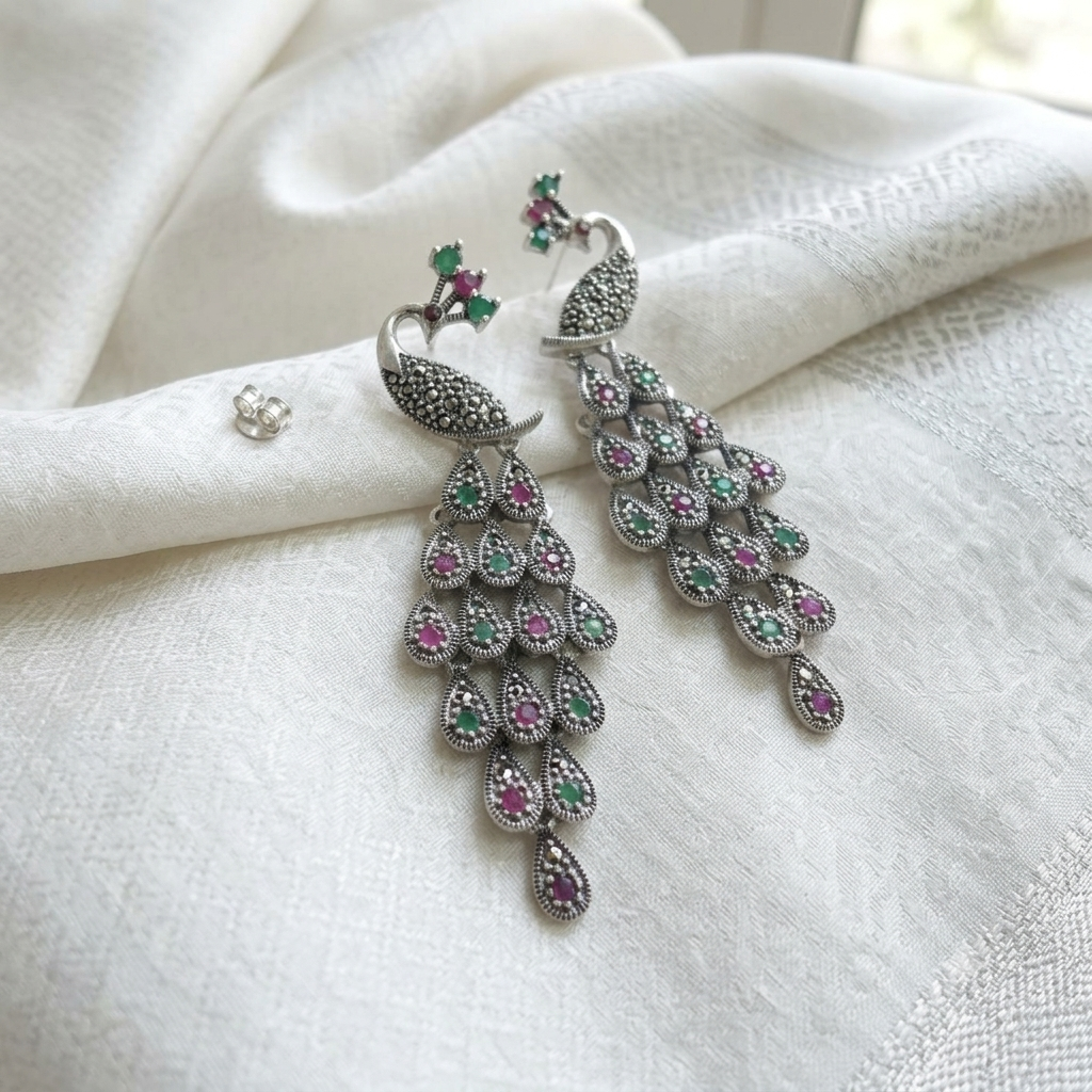 Marcasite peacock