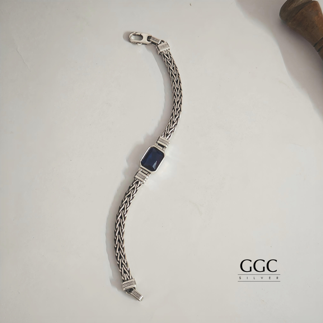 Stone Silver Unisex Bracelet