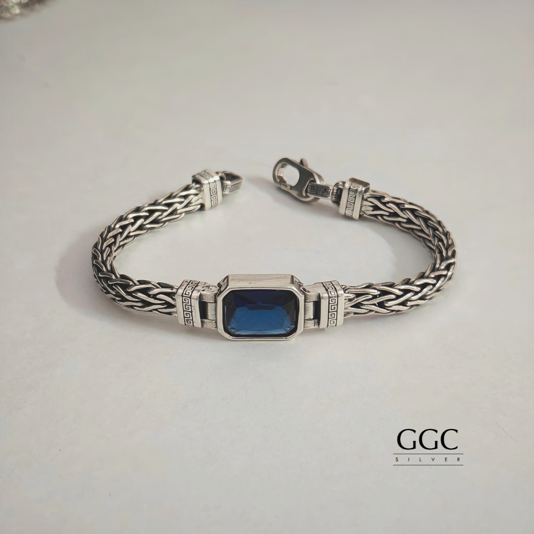 Stone Silver Unisex Bracelet