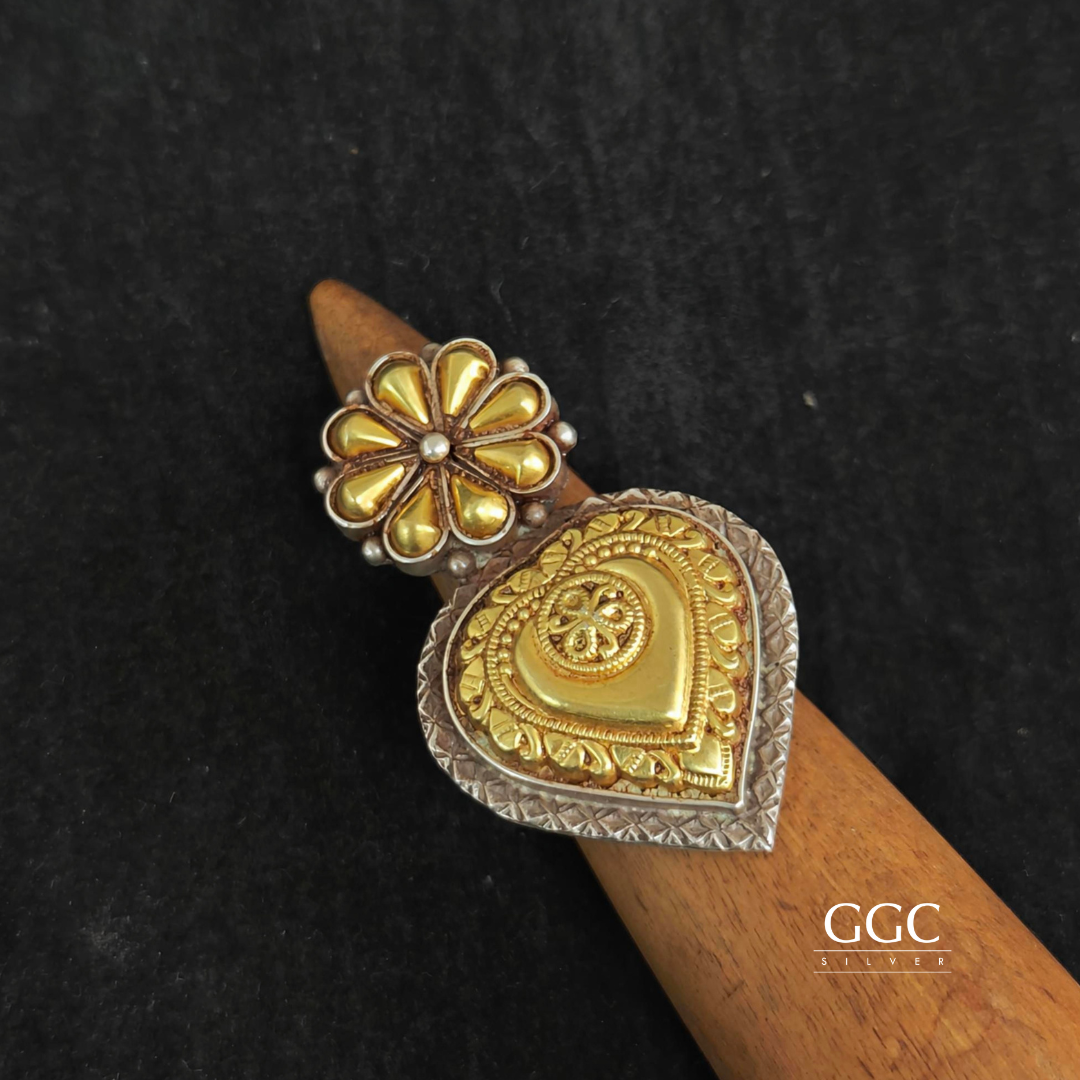 Gold plating Silver ring