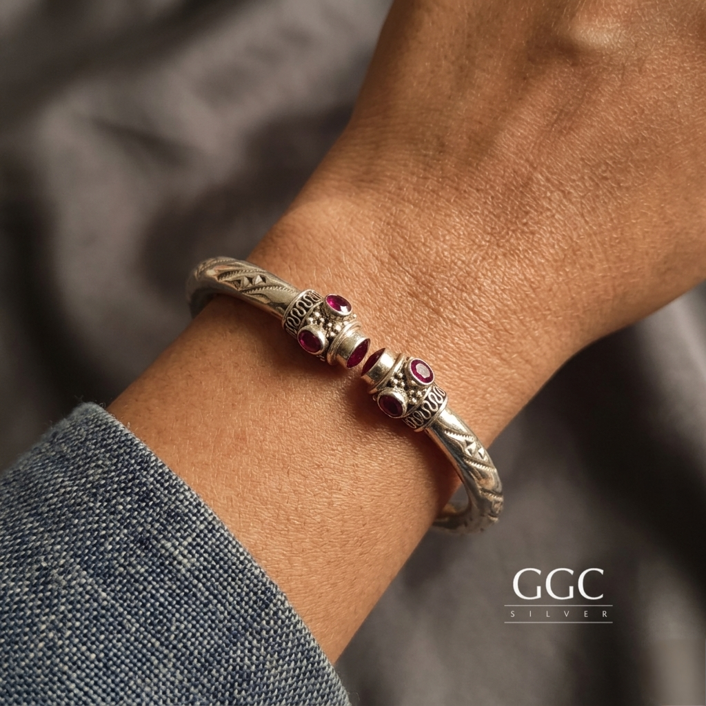 Silver stone handcuffs