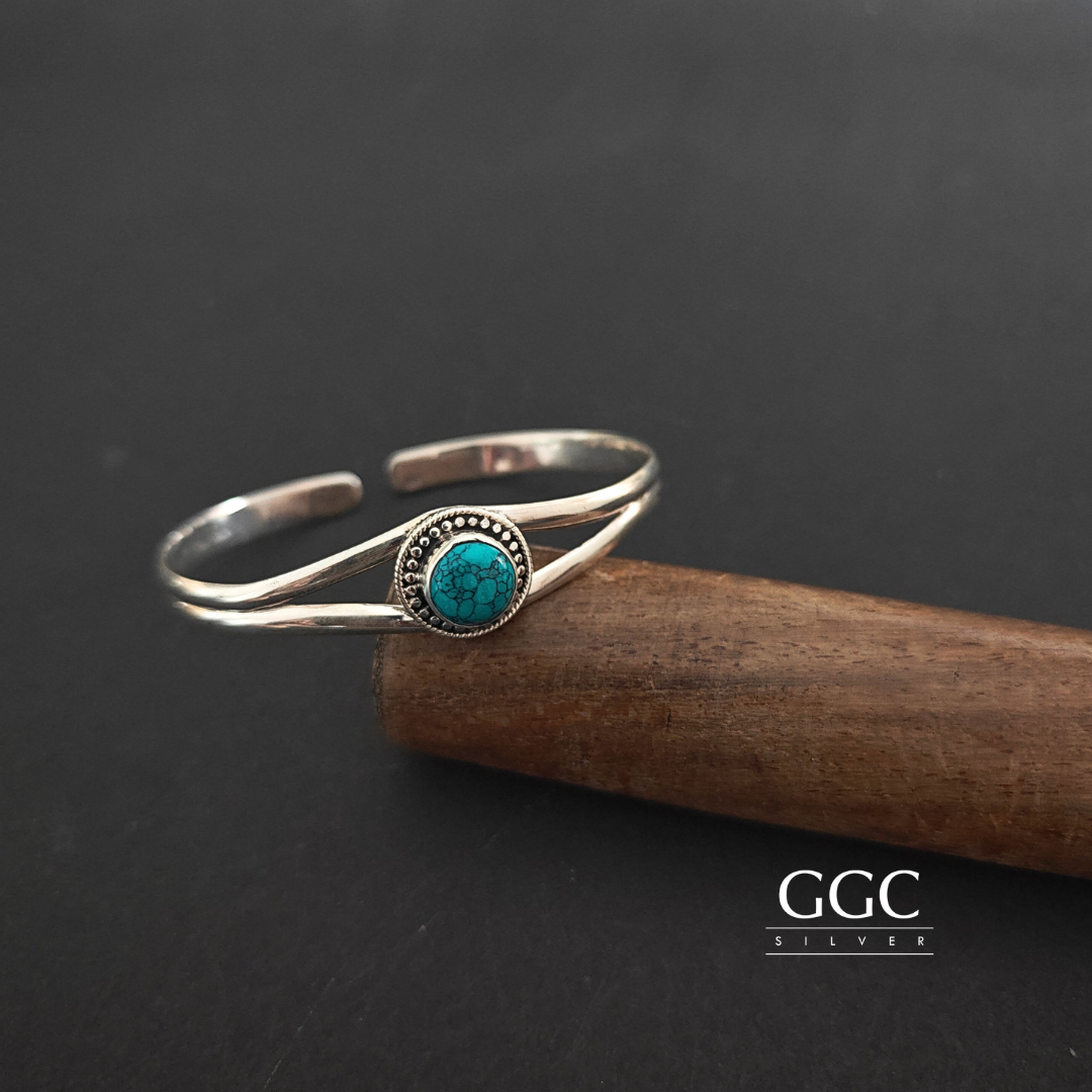 Silver Stone Cuff