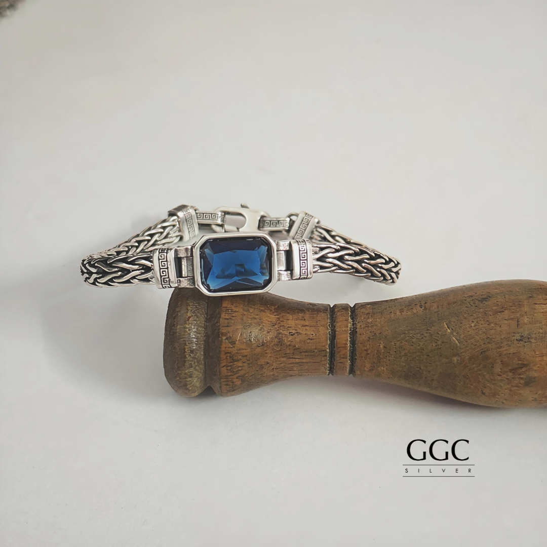 Stone Silver Unisex Bracelet