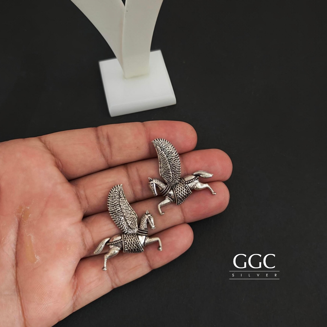 Silver horse stud