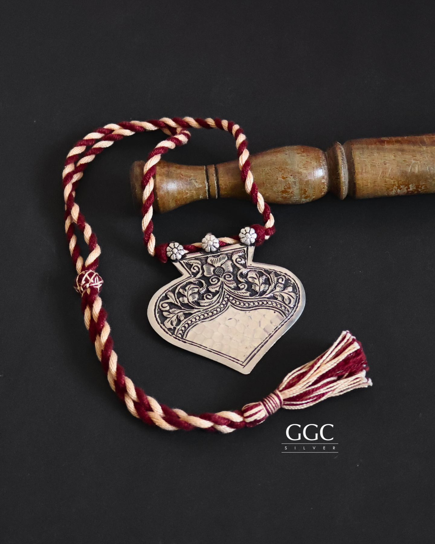 Tribe Pan Silver Pendant Necklace