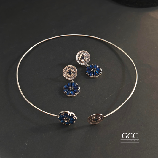 Blue Silver Hasli Set