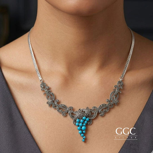 Marcasite Silver Necklace