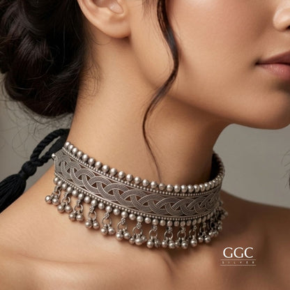 Tribal Silver Choker