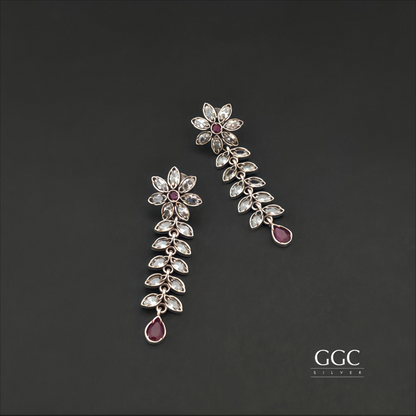 Kundan Leaf Necklace Set