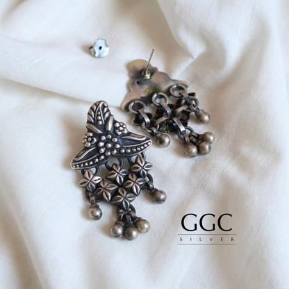 Floral Silver Earring