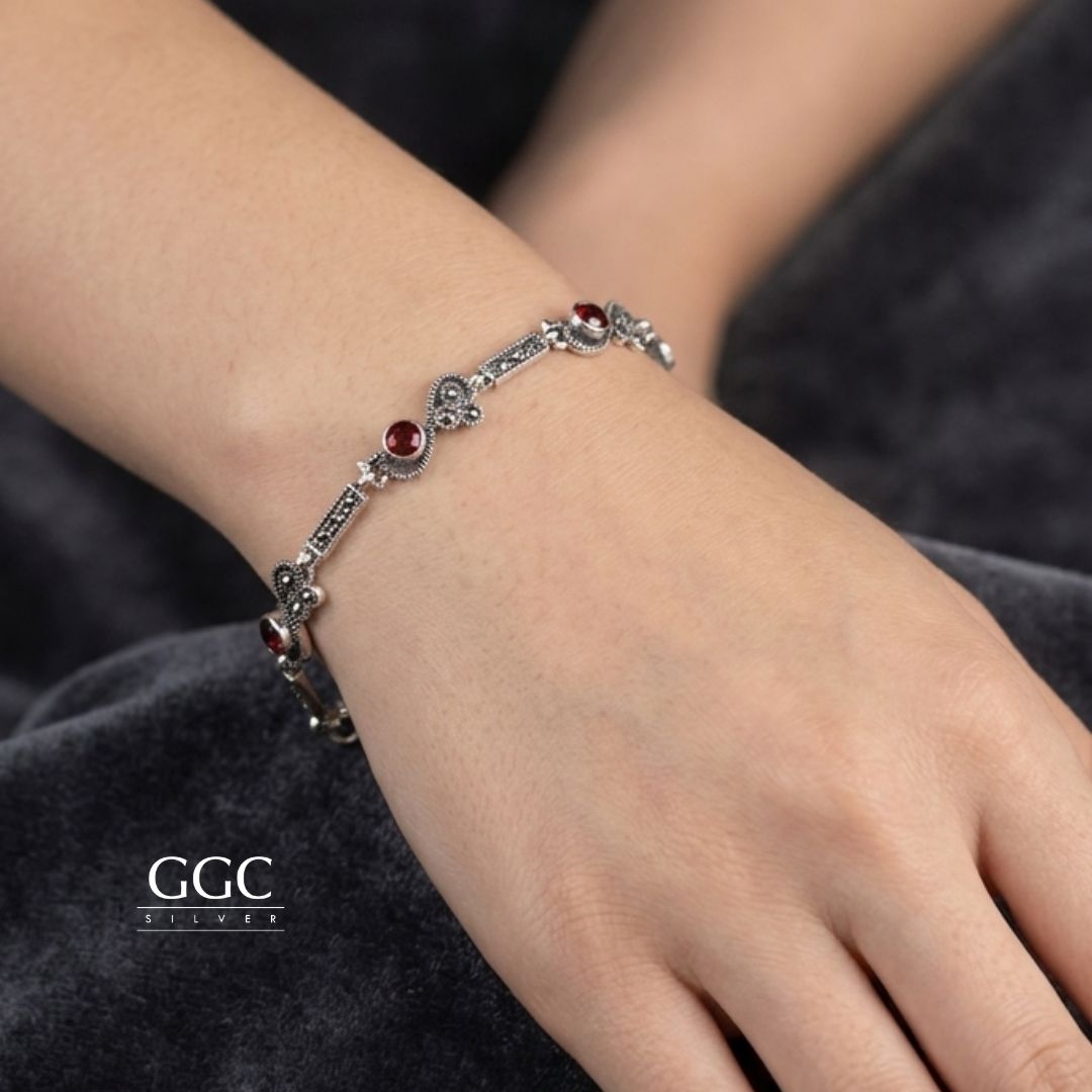 Marcasite silver bracelet