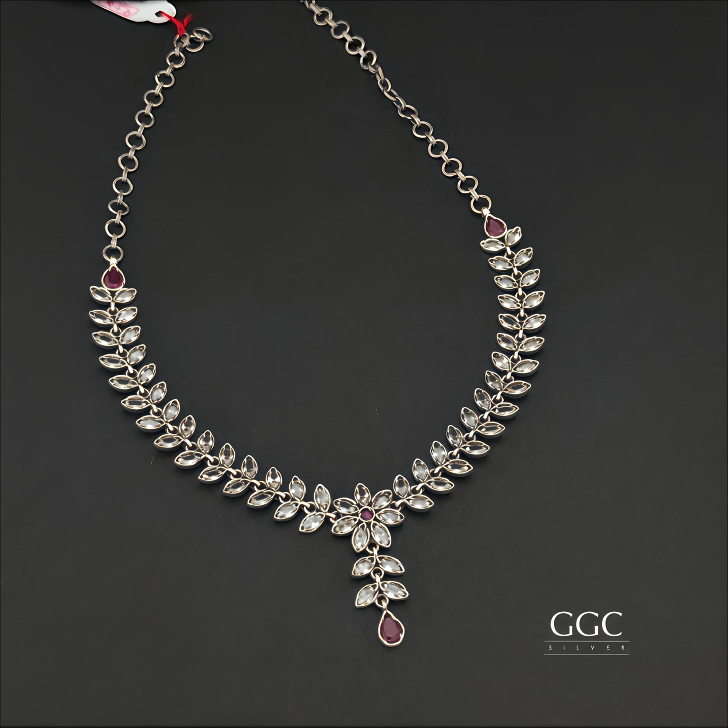 Kundan Leaf Necklace Set