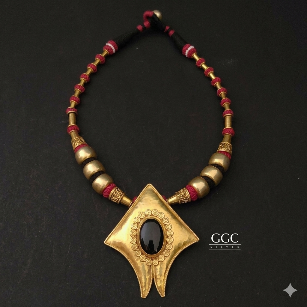 Statement Gold Polish Necklace