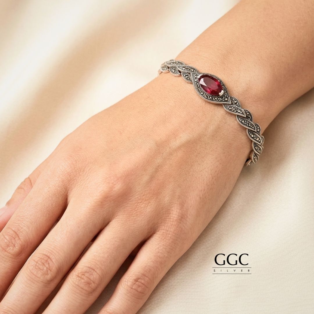 Marcasite leaf style