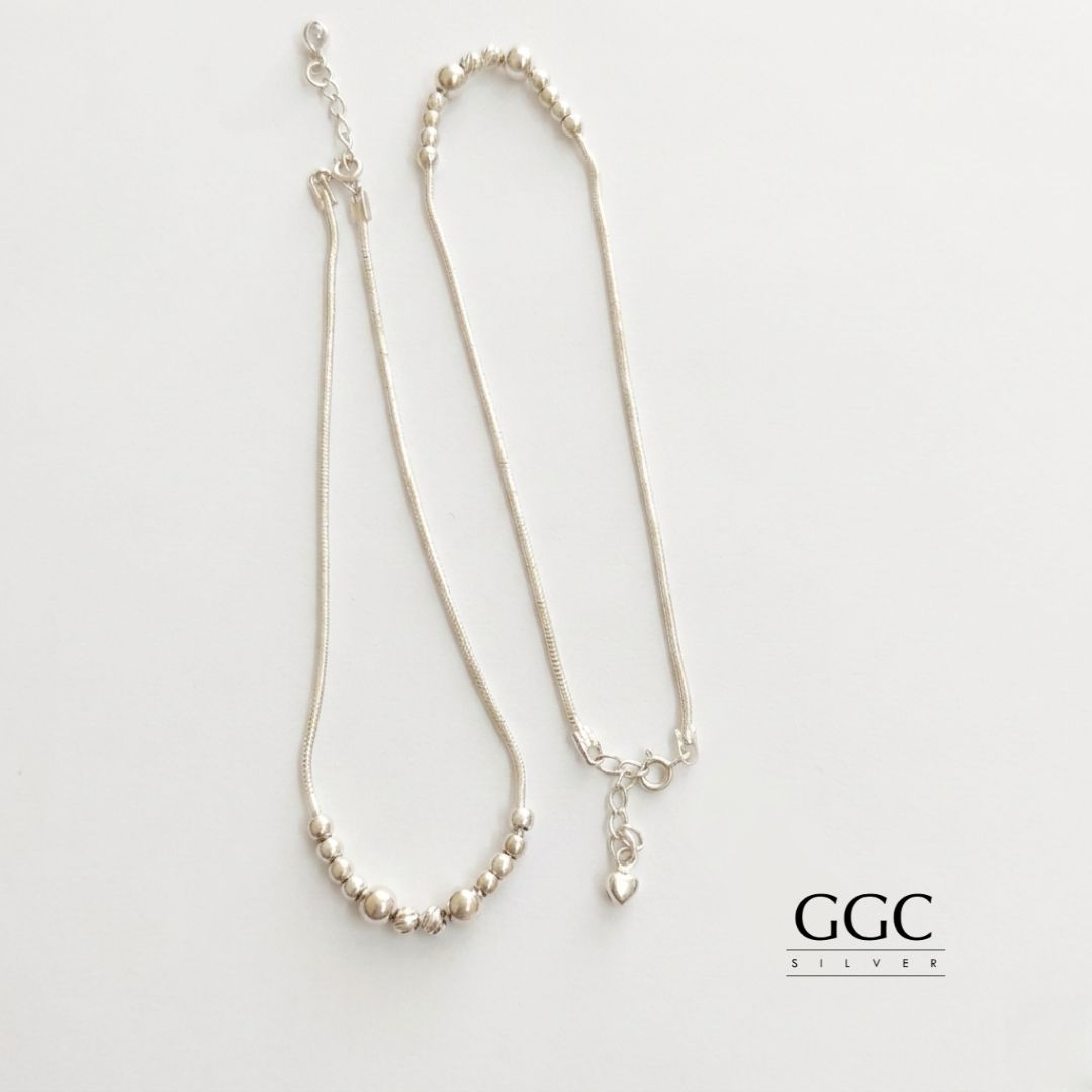 Plain ball anklet