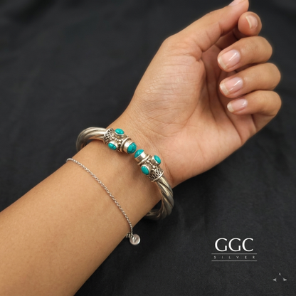 Silver stone handcuffs