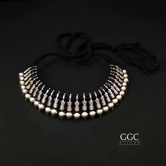 Silver Beads Choker