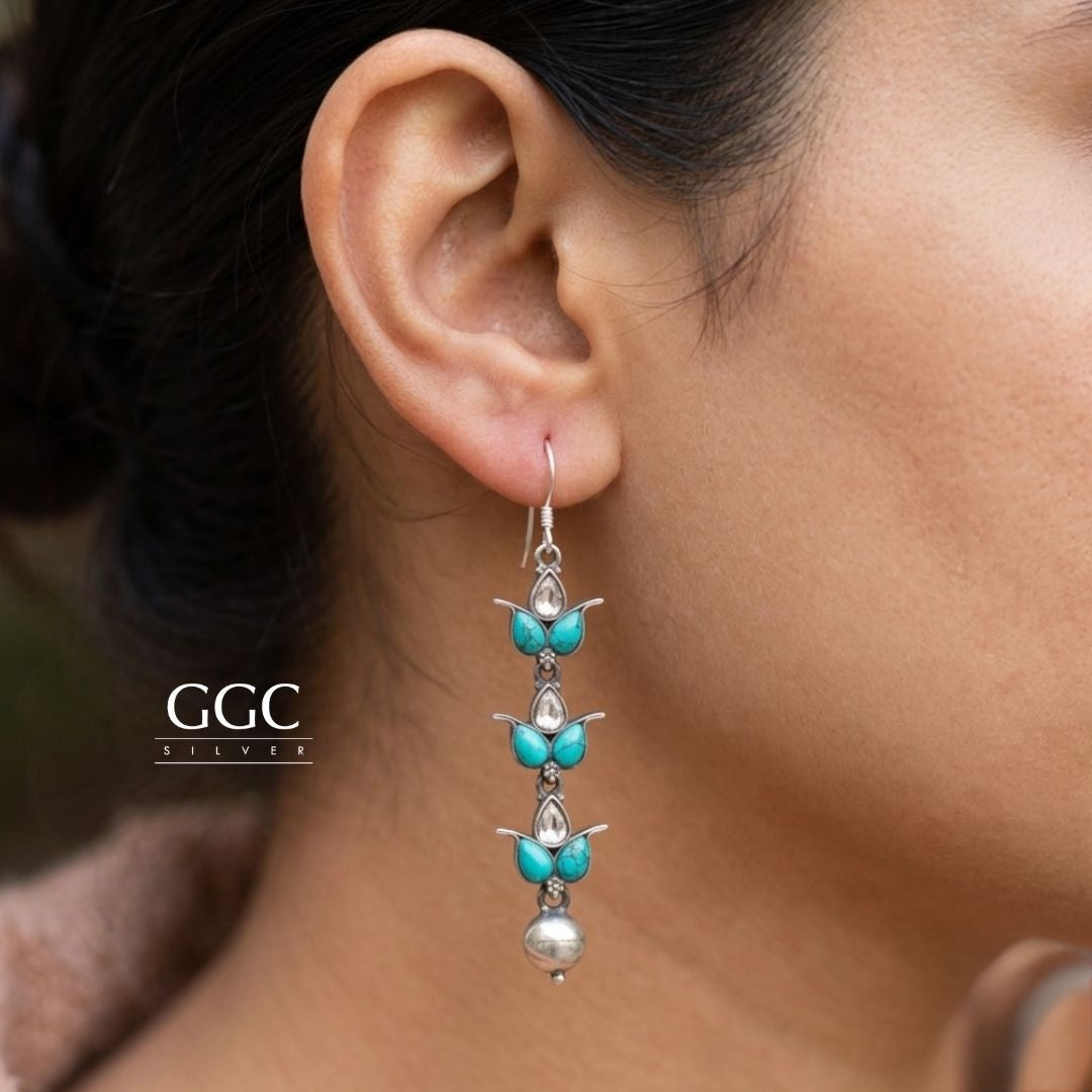 Turquoise Kundan Hanging