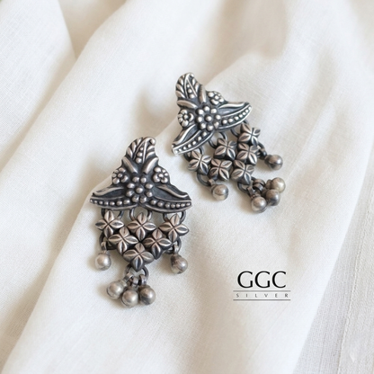 Floral Silver Earring