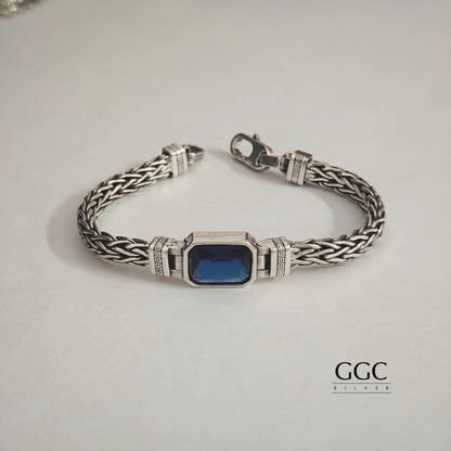 Stone Silver Unisex Bracelet