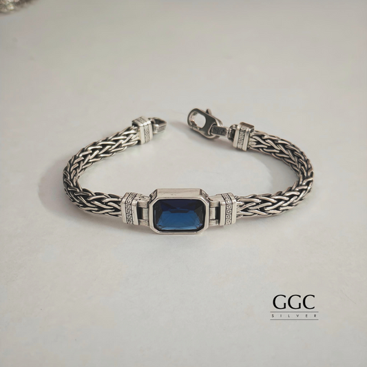 Stone Silver Unisex Bracelet