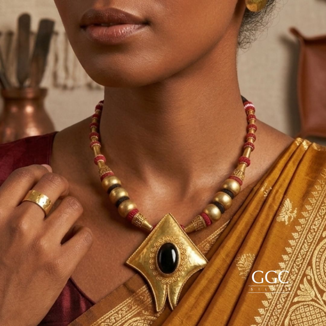 Statement Gold Polish Necklace