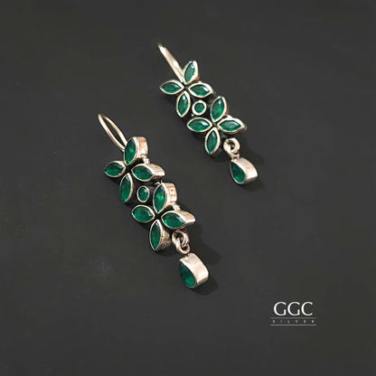 Green onyx earring