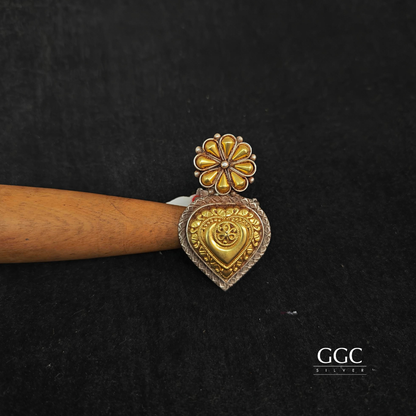 Gold plating Silver ring