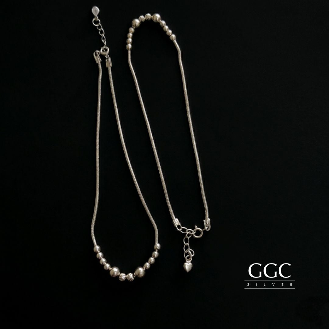 Plain ball anklet