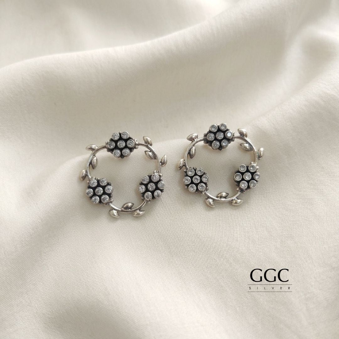 Zircon stone earring