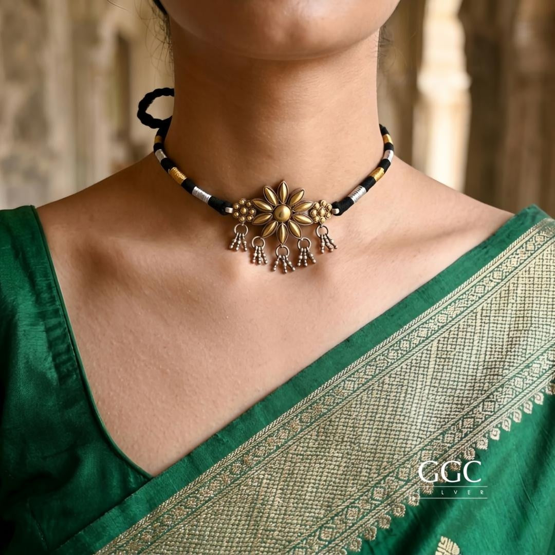 Sun Gold Tone Choker