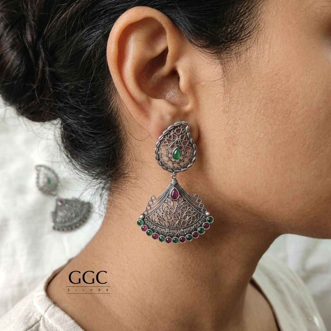 Antique silver earrings