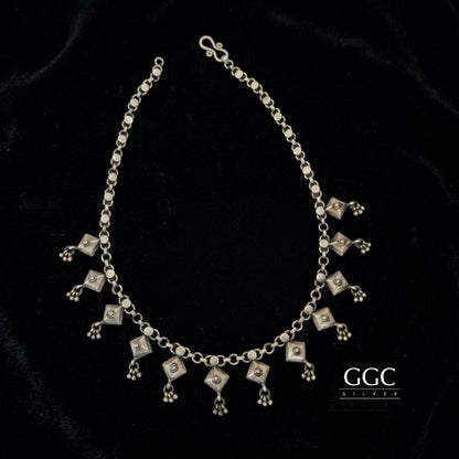 Diamond Style Silver Neckalce
