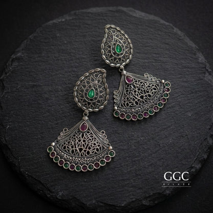 Antique silver earrings