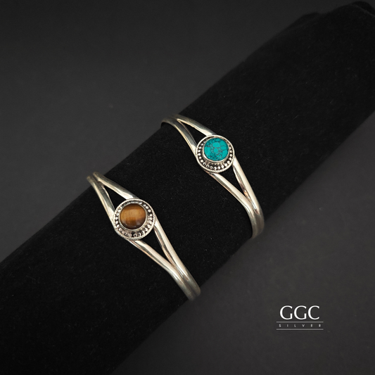 Silver Stone Cuff