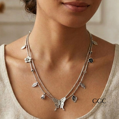 Butterfly Silver Necklace