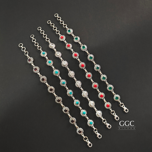 Silver Stone Bracelets