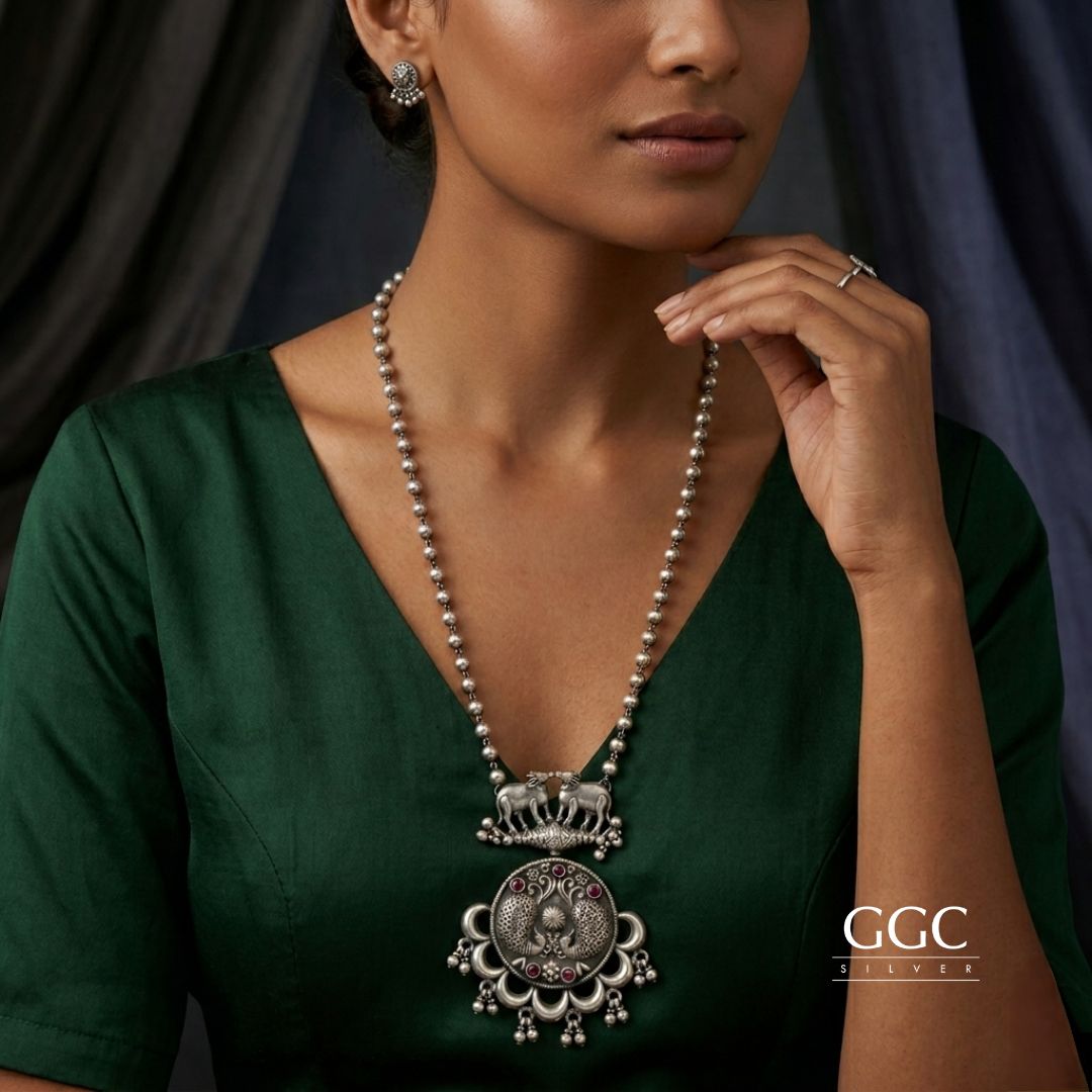 Silver Beads Neklace