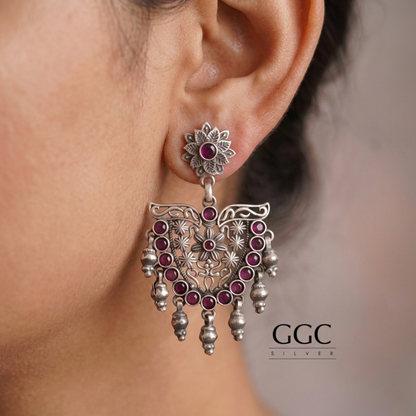 Floral Stone Earrings