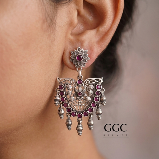 Floral Stone Earrings