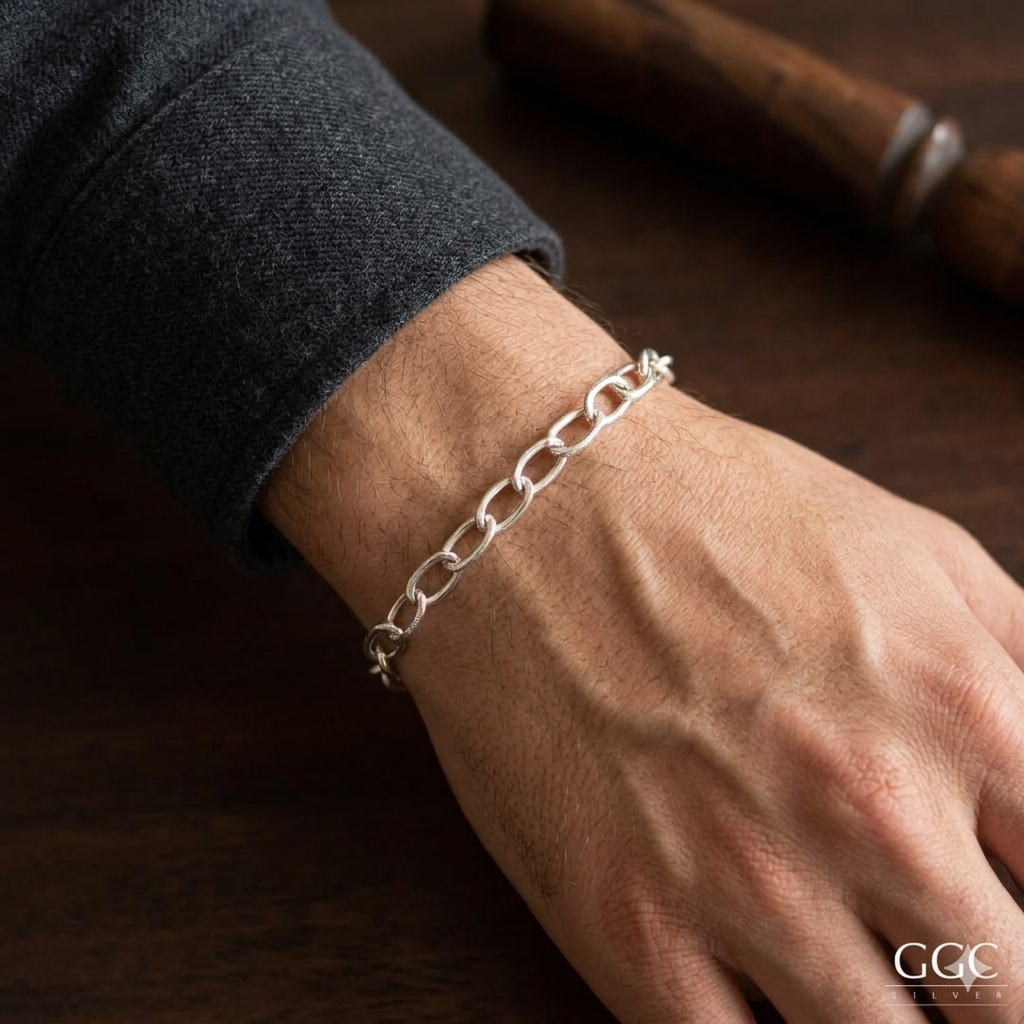 Silver link bracelet