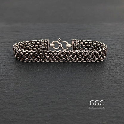 Floral Design Silver Bracelet